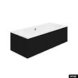 BESCO - Baignoire rectangulaire 180 x 80 cm - avec Tablier Noir Mat et Repose Tête OFFERT | VITAE - vignette