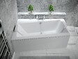 BESCO - Baignoire asymétrique 170 x 110 cm + tablier blanc + repose tête - INFINITY- Gauche - vignette