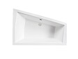 BESCO - Baignoire asymétrique 170 x 125 cm + tablier blanc + repose tête - INTIMA DUO - Gauche - vignette