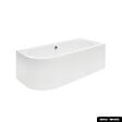 BESCO - Baignoire d'angle 180 x 80 cm - avec tablier blanc et repose tête offert | AVITA - Droite - vignette