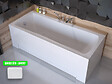 BESCO - Baignoire rectangulaire 150 x 70 cm + tablier blanc + repose tête - OPTIMA - vignette