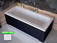 BESCO - Baignoire rectangulaire 160 x 70 cm + tablier noir mat + repose tête - OPTIMA - vignette