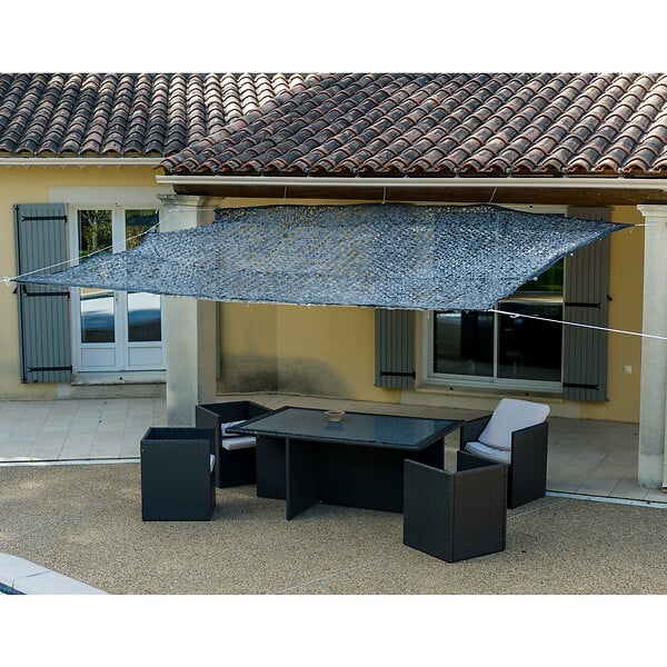 WERKAPRO - Toile d'ombrage ajourée grise 120 g/m2 2 x 3m - large