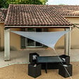 WERKAPRO - Voile d'ombrage triangle 160g/m2 taupe  5 x 5 x 5 m - vignette