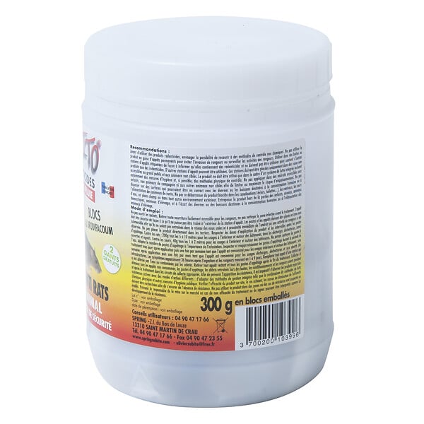 SUBITO - Appât blocs hydro rats et  souris 300g Subito - large