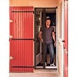 WERKAPRO - Porte moustiquaire gris avec enrouleur 140 x 225 cm - vignette