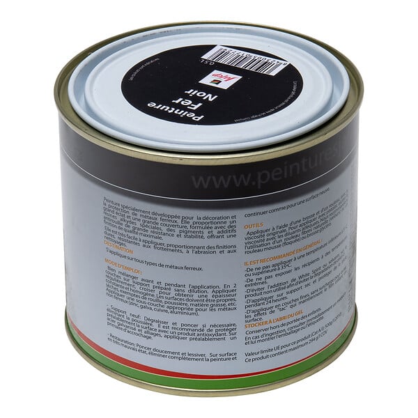 JAFEP - Peinture fer antirouille noir 0,5l - large