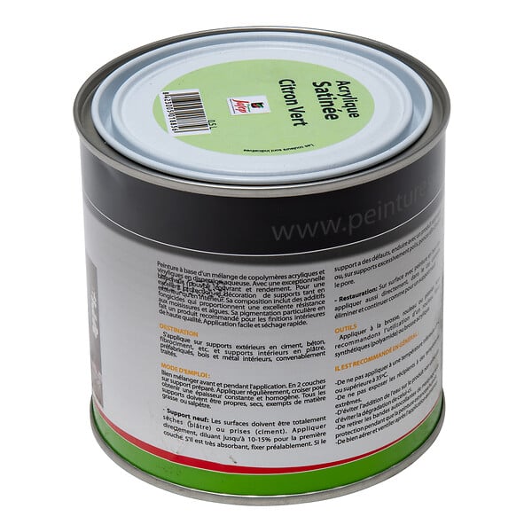 JAFEP - Peinture acrylique satinée citron vert 0,5l Jafep 0,5 L 0,5 L - large