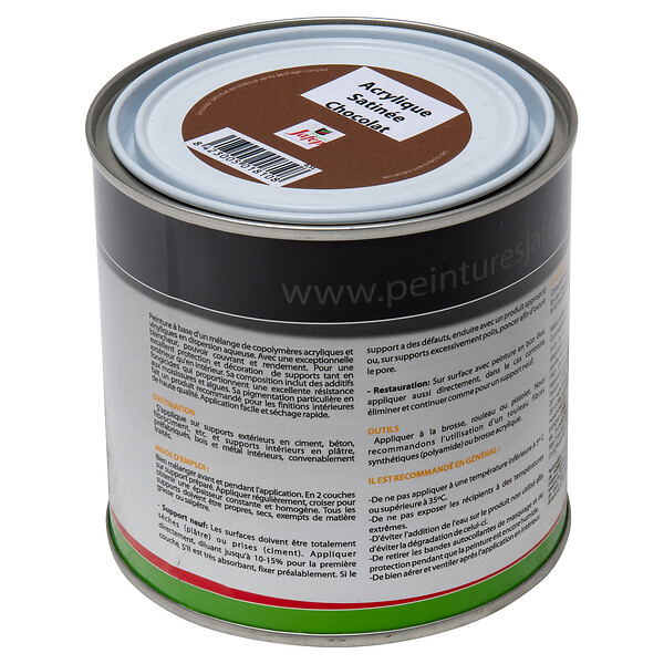 JAFEP - Peinture acrylique satinée chocolat  0,5l  0,5 L 0,5 L - large