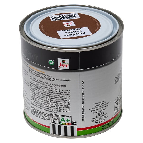 JAFEP - Peinture acrylique satinée chocolat  0,5l  0,5 L 0,5 L - large
