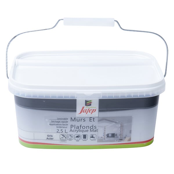 JAFEP - Peinture mur et plafond acrylique mat gris acier  2,5L  Jafep - large