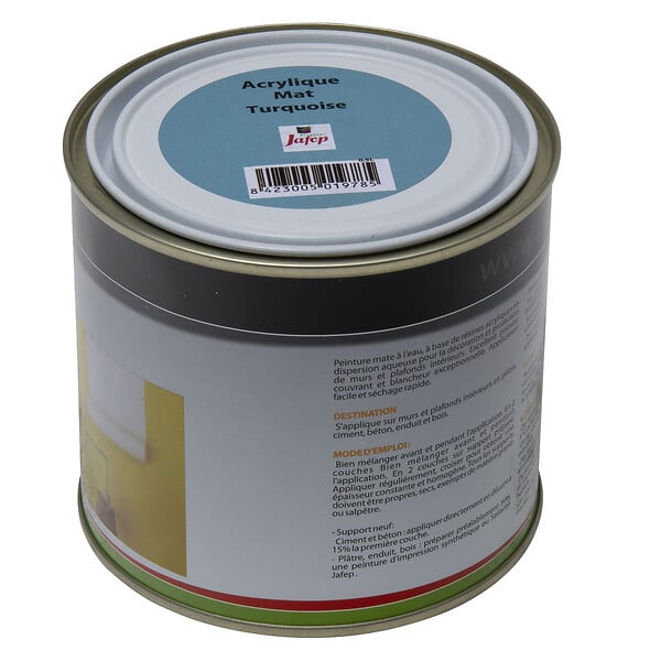JAFEP - Peinture acrylique Turquoise mat Jafep  0,5l - large