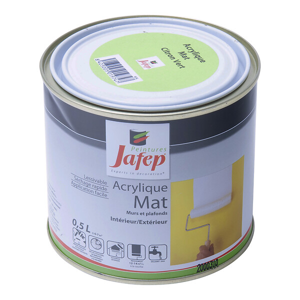 JAFEP - Peinture acrylique mat citron vert Jafep  0,5L - large