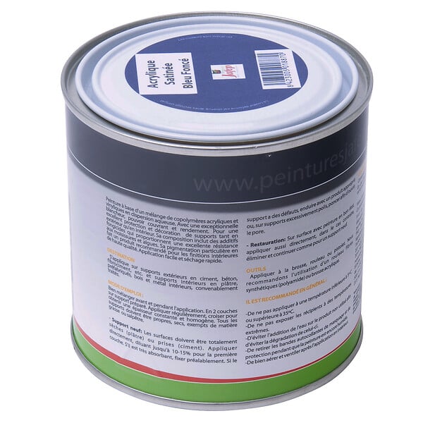 JAFEP - Peinture acrylique satinée bleu foncé Jafep  0,5l  0,5 L 0,5 L - large