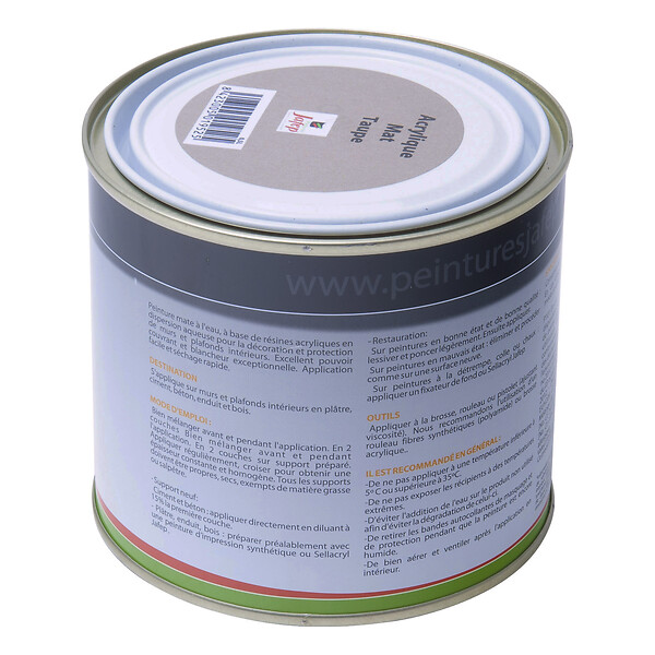 JAFEP - Peinture acrylique mat taupe Jafep  0,5L - large