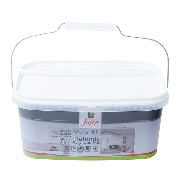 JAFEP - Peinture mur et plafond acrylique mat gris béton  2,5L  Jafep - large