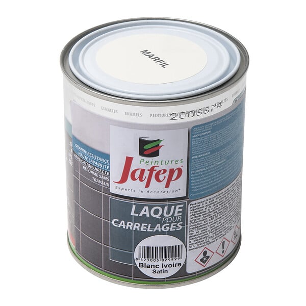 JAFEP - Peinture carrelage blanc ivoire 750ml - large