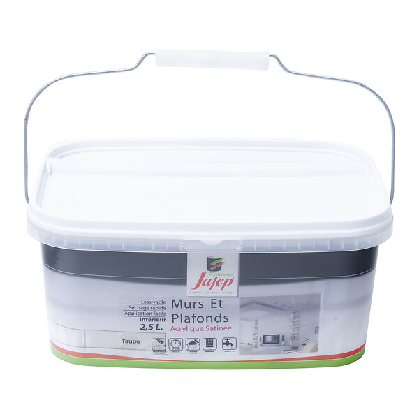 JAFEP - Peinture mur et plafond satinée taupe  2,5L  Jafep - large