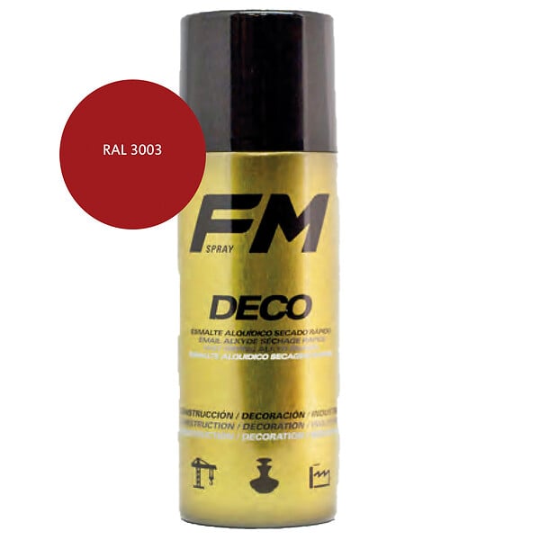 FM SPRAY - Bombe de peinture rouge 400ml Rouge ruby - RAL 3003 - large