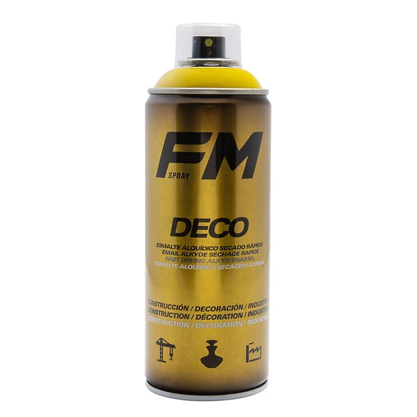 FM SPRAY - Bombe de peinture jaune 400ml Jaune Colza - RAL1021 - large