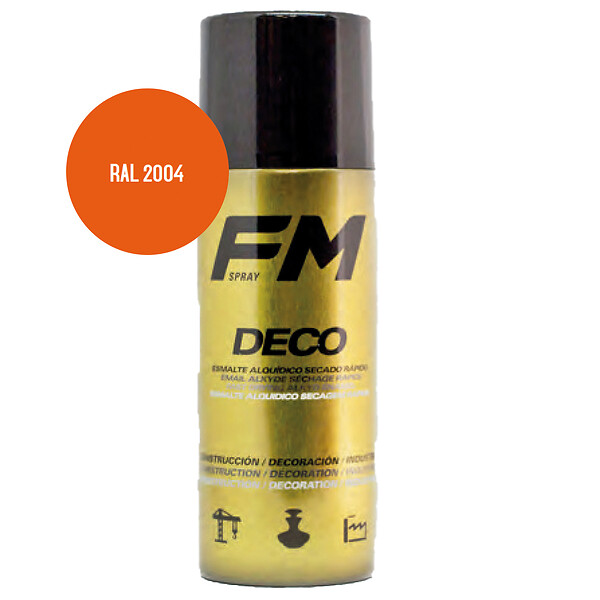 FM SPRAY - Bombe de peinture orange pur 400ml Orangé pur - RAL 2004 Orangé pur - RAL 2004 - large