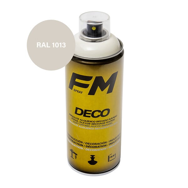 FM SPRAY - Bombe de peinture blanc 400ml Blanc perlé - RAL 1013 - large