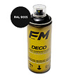 FM SPRAY - Bombe de peinture noir 400ml Noir brillant - RAL 9005 - vignette