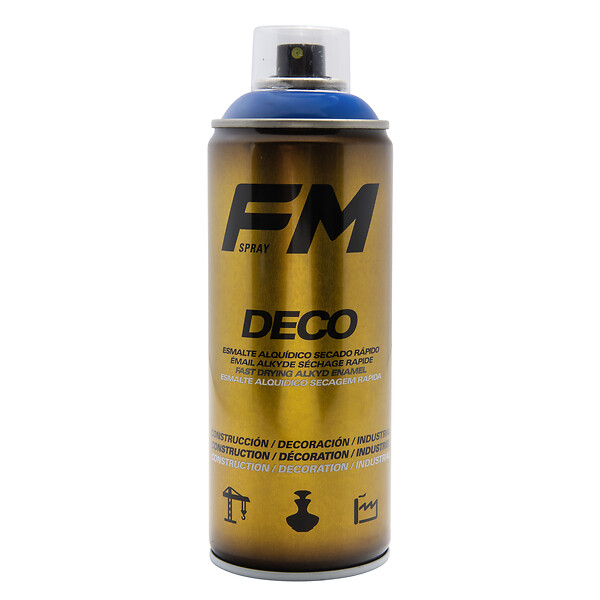 FM SPRAY - Bombe de peinture bleu 400ml Bleu sécuri - RAL 5005 - large