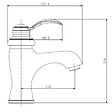 PLANETE BAIN - Mitigeur lavabo rétro chromé avec bonde H 17 cm - Oxford 2 - vignette