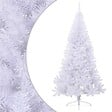 VIDAXL - vidaXL Sapin de Noël artificiel moitié avec support blanc 240 cm PVC - vignette
