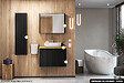OTITEC - Ensemble complet de salle de bain - Meuble - Colonne - Miroir - Vasque à poser avec Siphon OFFERT | NOVA | Oak | 80 x 56 x 45 cm - vignette