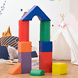 HOMCOM - 11 blocs de construction en mousse XXL - modules de motricité - jouets éducatifs - certifiés normes EN71-1-2-3 - mousse EPE revêtement PU multicolore - vignette