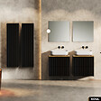 OTITEC - Armoire/Miroir de salle de bain | NOVA | Noir | 60 x 60 x 15 cm - vignette