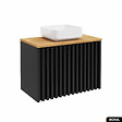 OTITEC - Meuble sous vasque - version portes | NOVA | NOIR | 80 x 56 x 45 cm - vignette