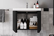 OTITEC - Meuble sous vasque - version portes | NOVA | NOIR | 80 x 56 x 45 cm - vignette