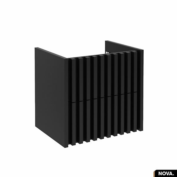 OTITEC - Meuble sous vasque - version tiroirs | NOVA | NOIR | 60 x 56 x 45 cm - large