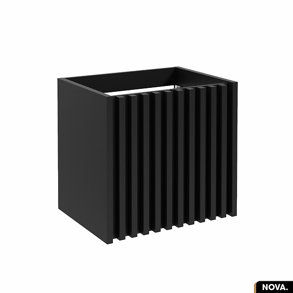OTITEC - Meuble sous vasque - version portes | NOVA | NOIR | 60 x 56 x 45 cm - large