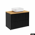 OTITEC - Meuble sous vasque - version tiroirs | NOVA | NOIR | 80 x 56 x 45 cm - vignette