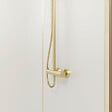 AURLANE - Pack 2 Panneaux Muraux en Aluminium Blanc 120+90x210 cm + Profilés Or Doré Brossé - vignette