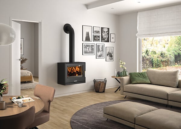 JUSTUS - Poêle à bois modulaire acier DIAS Noir 6,5kW - large