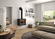JUSTUS - Poêle à bois modulaire acier DIAS Noir 6,5kW - vignette