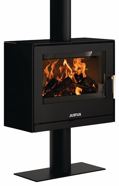 JUSTUS - Pied métal central - Acier - Noir - Réglable 4 cm - large