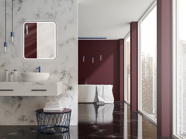 MP GLASS - Miroir led chicago 70x60 cm - large