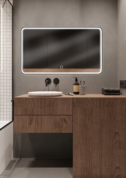 MP GLASS - Miroir LED Chicago 70x120cm - large