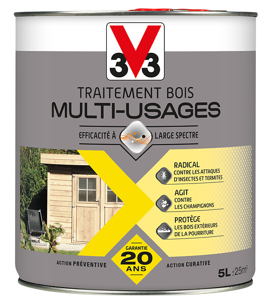 V33 BOIS - Traitement multi-usage 5 L - large