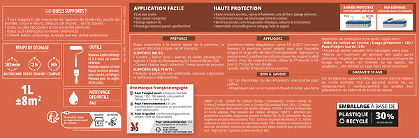 V33 PEINTURE - Peinture pour appui de fenêtres anthracite 1L - large