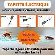 ACTO - Tapette électrique - Aluminium et plastique - Noir - 2500 V - vignette