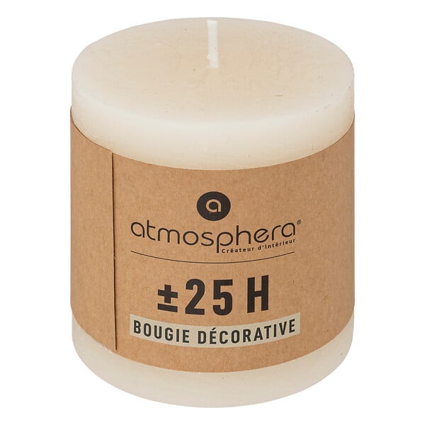 ATMOSPHERA - Bougie ronde paraffine Olia - Diam.6,7 x H.7cm - large