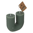 ATMOSPHERA - Bougie décorative - Paraffine - Vert Céladon - 20h - vignette