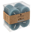 ATMOSPHERA - Lot de 4 bougies votives - Cire - Olia Orage - Bleu - d4.5cm - vignette